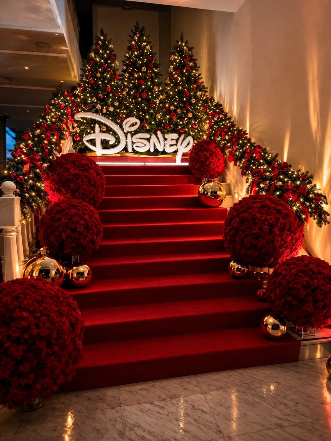 Decoración temática navideña Disney España Teatro Neptuno Madrid